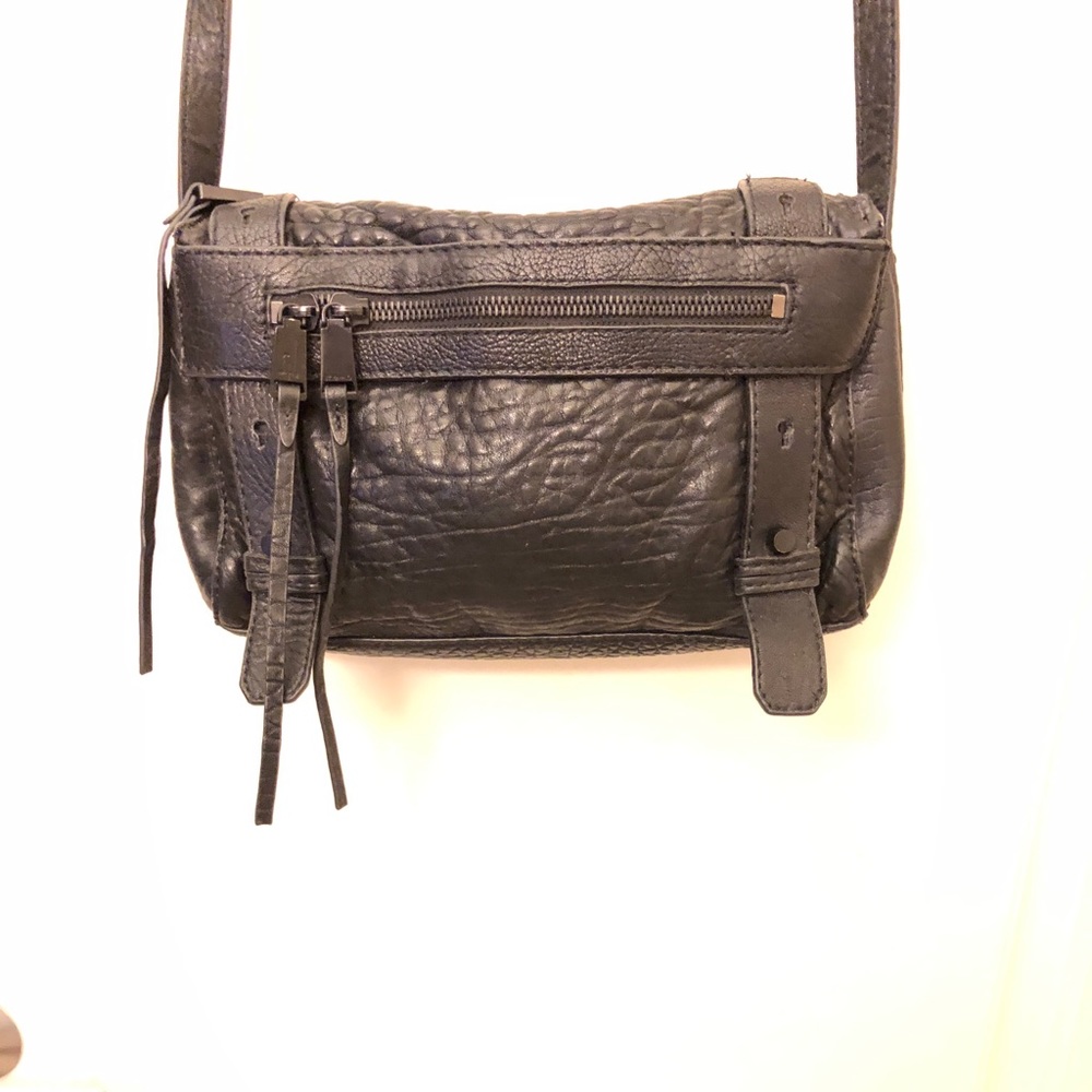 She + Lo Black Leather Crossbody Bag